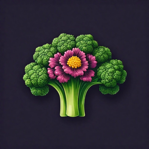 Photo la palette naturelle de la fleur de brocoli