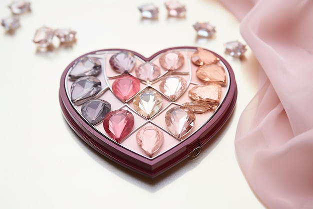 Palette Romantique Bijou En Forme De Coeur