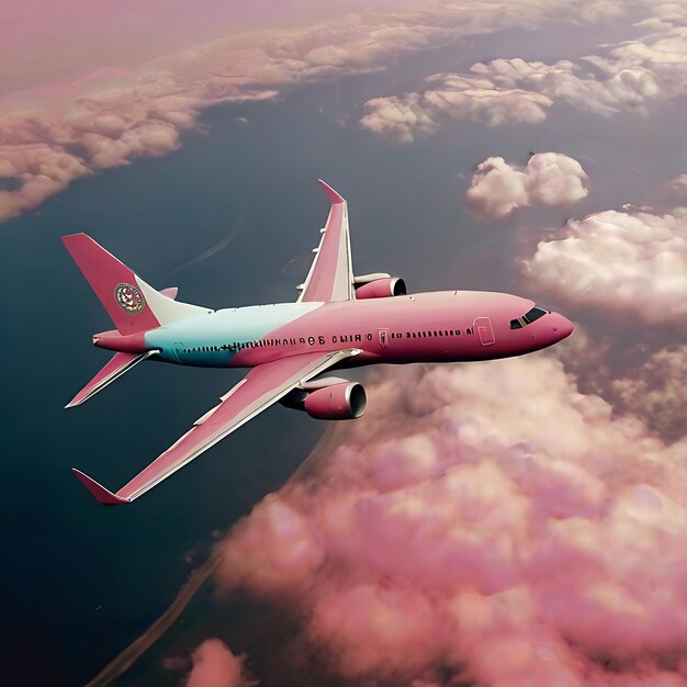 Une palette volante par le ciel de couleur rosa y lloviendo mucho gnearated par AI
