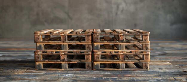 Photo des palettes de bois empilées sur une table