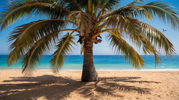 Photo palmeraie sur la plage