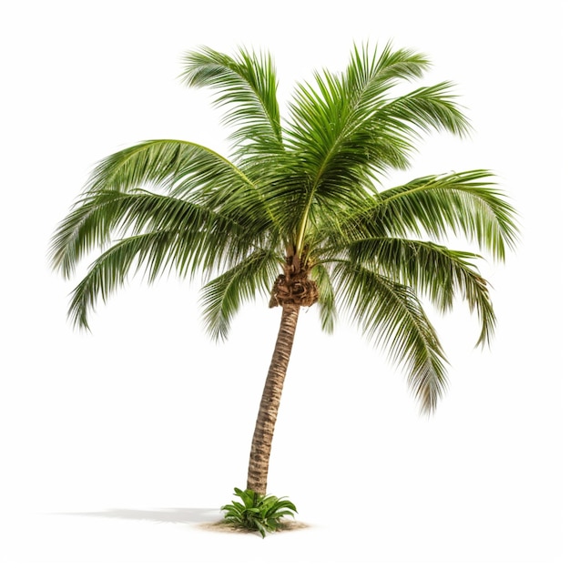 palmier sur fond blanc