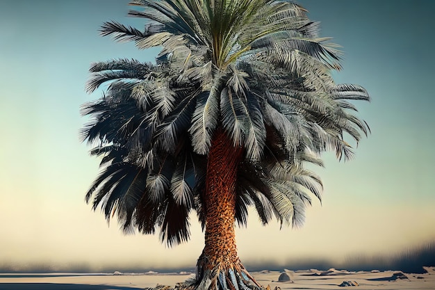 Palmiers aux dattes mûres à Bodrum Turquie Generative Ai
