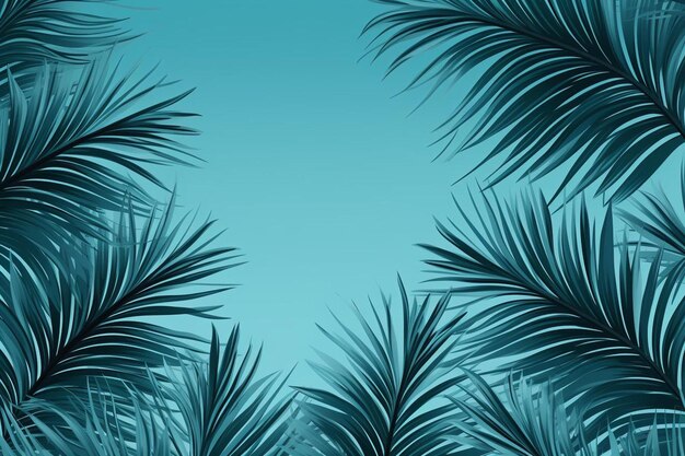 Photo des palmiers sur un fond de ciel bleu