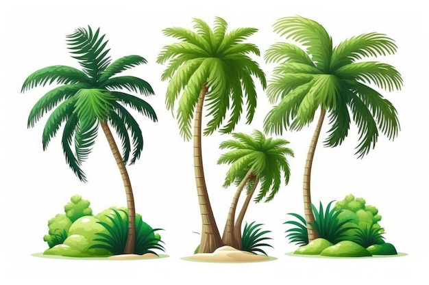 Photo palmiers isolés illustrant un concept naturel