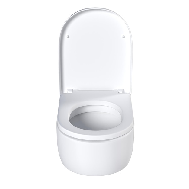 Pan de toilettes isolé sur fond blanc bidet 3D illustration cg render