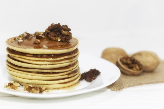 Pancakes au sirop d'érable et aux noix