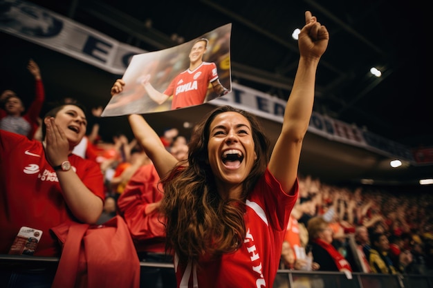 Les pancartes des fans de footballeurs féminins préférés des fans en arrière-plan adorent le Fuji XS10 23 mm