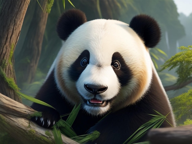 panda 8k hd ultra détaillé ultra réaliste