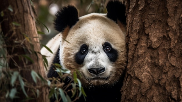 Un panda dans un arbre