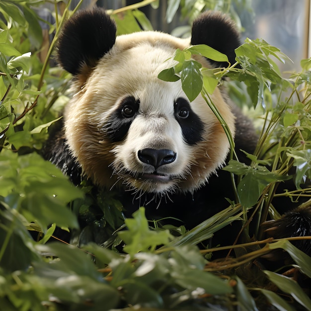 Photo le panda dans la forêt