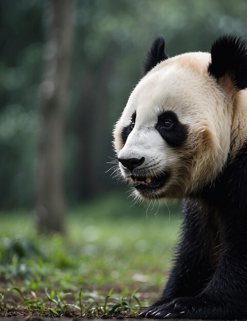 Le panda de dessin animé par défaut portant un capuchon