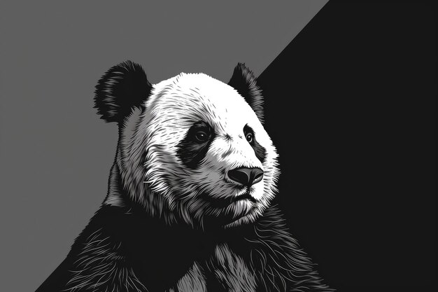 Un panda enjoué Une illustration vectorielle délicieuse