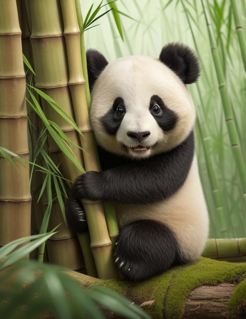 Le panda est mignon.