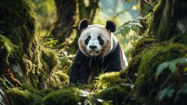 Panda géant à l'état sauvage