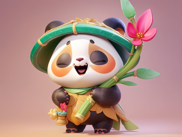 Panda géant, trésor national IP, dessin animé 3D