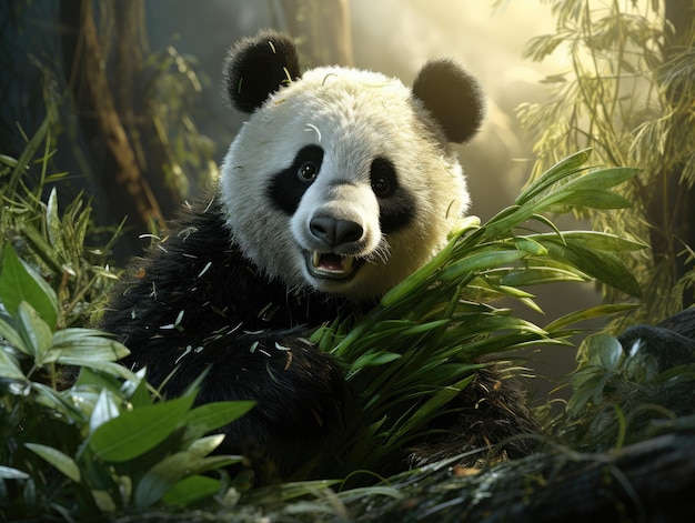 Panda HD 8K fond d'écran Image photographique