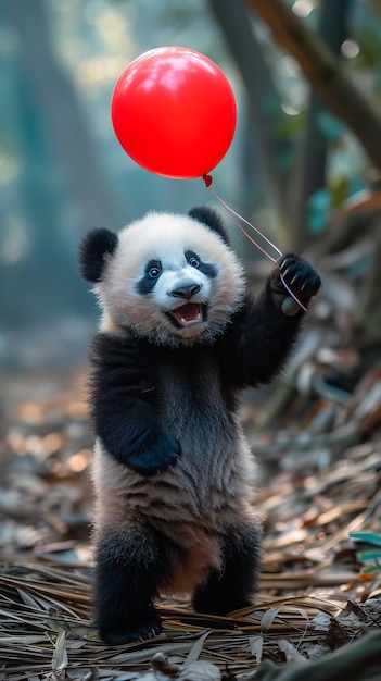 Le panda heureux