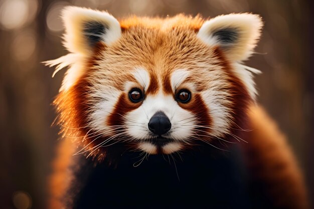 Un panda rouge photographié de près