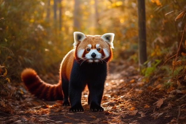 panda roux dans la forêt