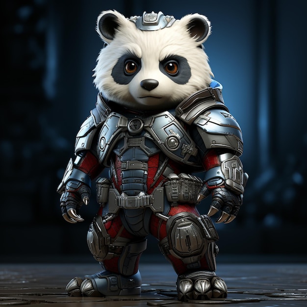 Le panda super héros 3D