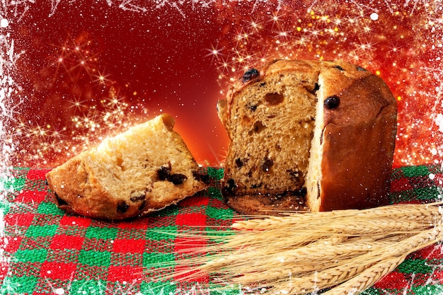 Panettone est le dessert italien traditionnel pour la fête de Noël de Noël