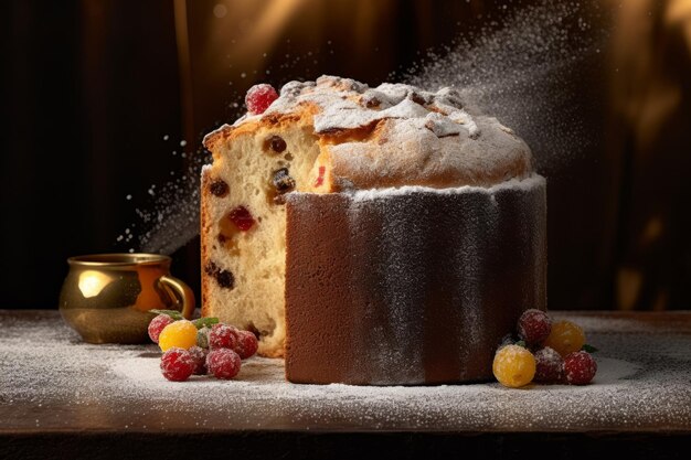 un panettone fraîchement sorti du four Créé avec la technologie d'IA générative