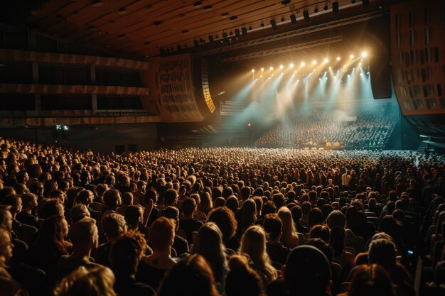 Panevezys Lituanie octobre 2019 Foule de concert à l'intérieur d'une grande salle de concert