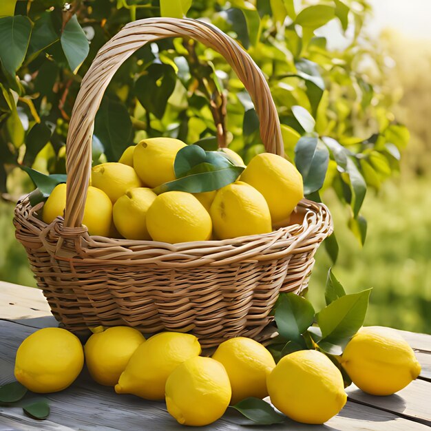 Un panier de citrons et un panier decitrons