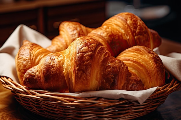 un panier de croissants