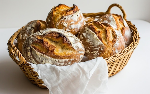 Photo un panier sur un fond blanc