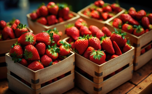 Un panier de fraises est représenté avec le mot fraise sur le dessus.