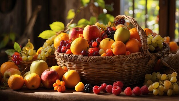 un panier de fruits photo