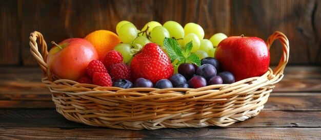 Un panier de fruits variés