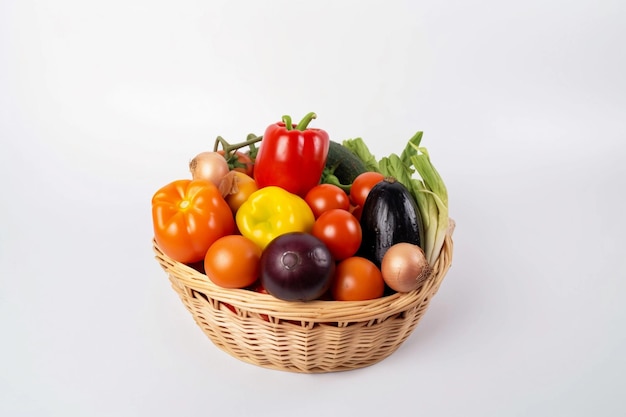 Panier avec isolat de légumes généré par l'IA