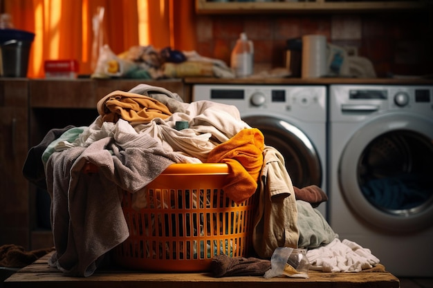 Panier à linge par machines à laver IA générative