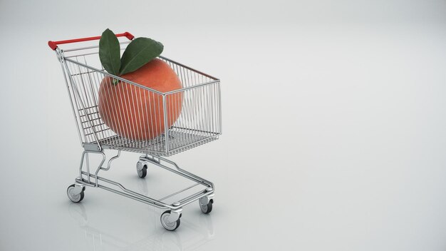 panier avec mandarine