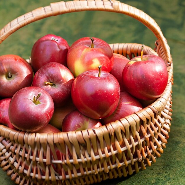 Panier en osier avec des fruits