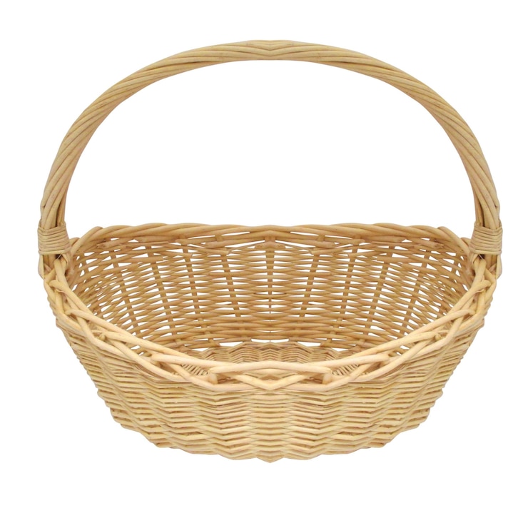 Photo panier en osier tressé vintage