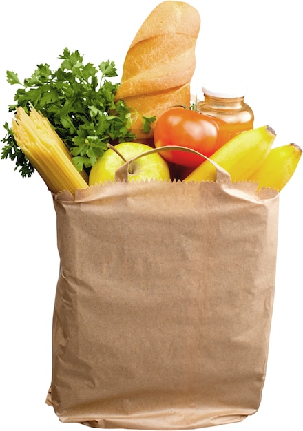 Panier plein, isolé sur fond