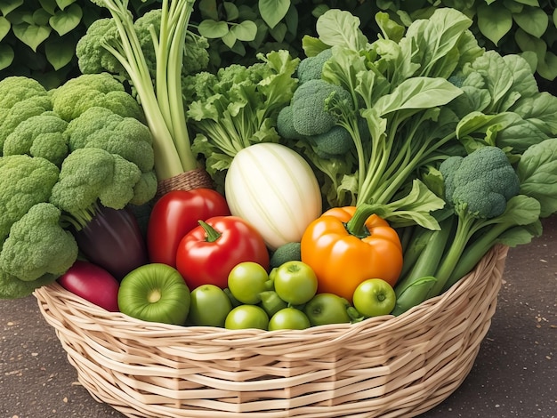 panier plein de légumes