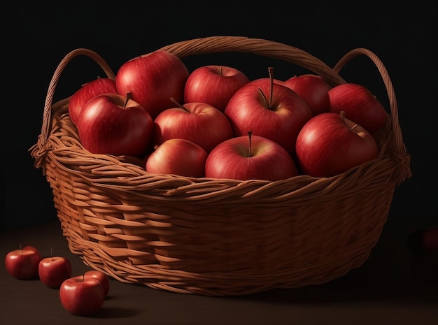 un panier plein de pommes