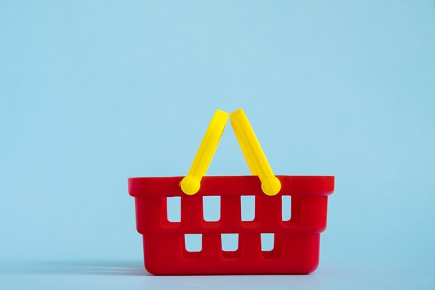 Panier à provisions en plastique jouet vide rouge