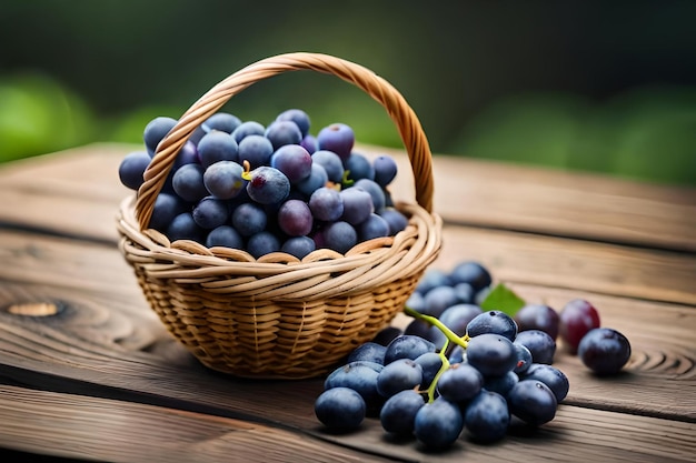 Un panier rempli de raisins