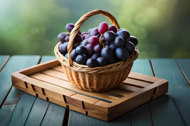 Un panier rempli de raisins