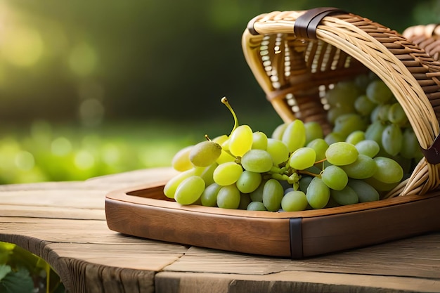 Un panier rempli de raisins