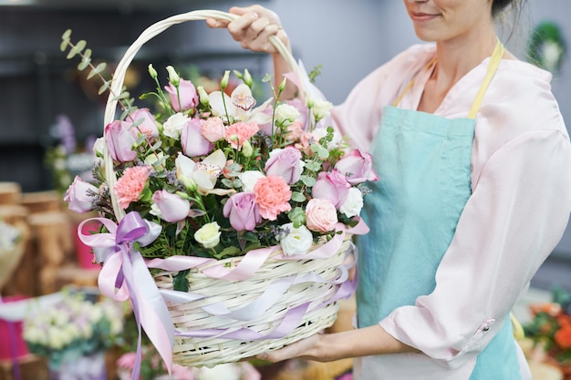 Panier de roses