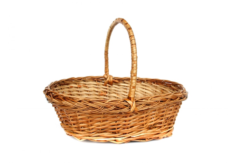Photo panier de saule vintage