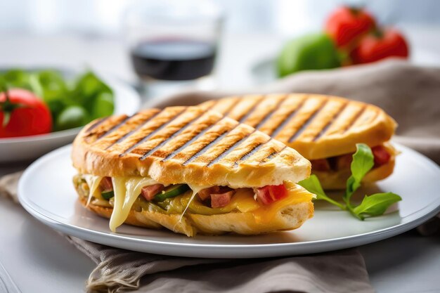 Un panini au fromage gourmet, un goût de perfection, une IA générative.