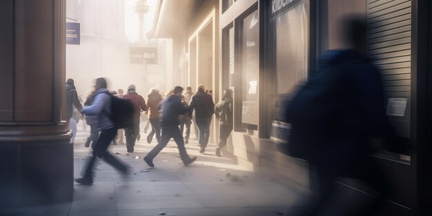 La panique dans les rues La course à la banque devient violente